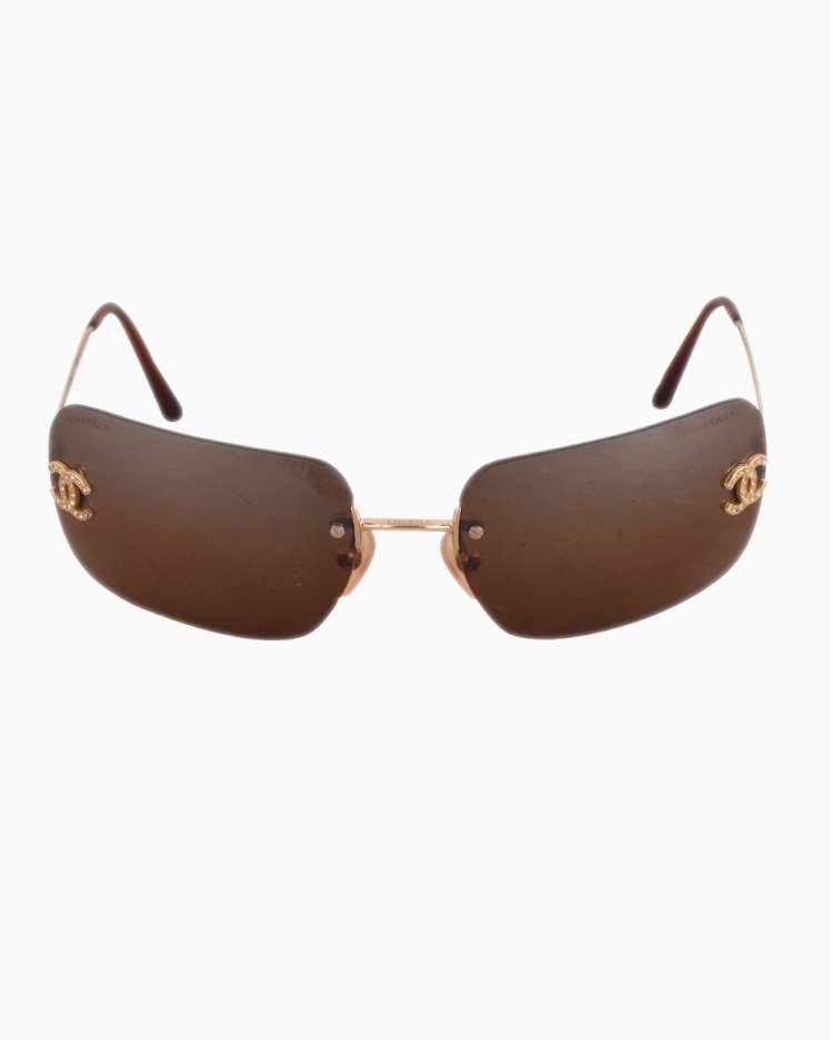 Óculos de Sol Chanel Original Dourado 4017-D Feminino